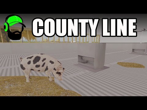 Farming Simulator 17 - County Line - Putting Down Bedding for pigs #FS17