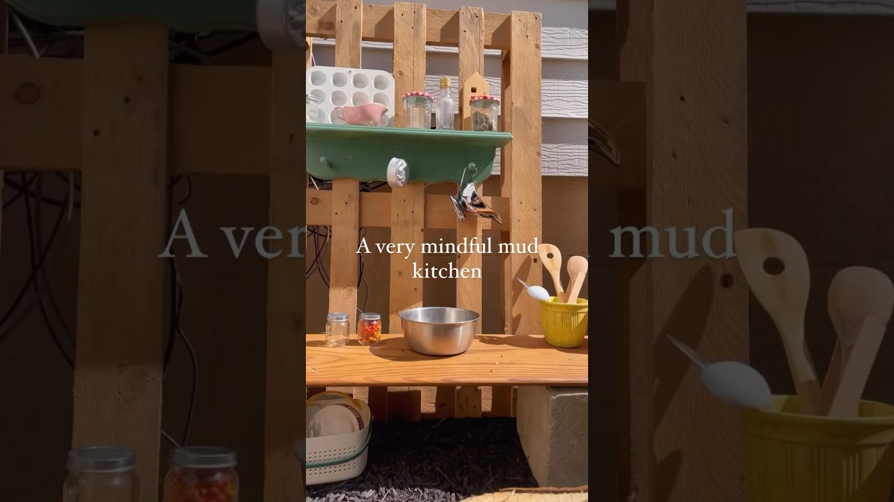 A peak at a very Mindful Mud Kitchen 🧚🏼‍♂️ #mudkitchen #toddleractivities #learningthroughplay