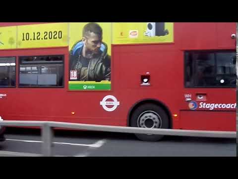 Enviro 400 BAE Hybrid Euro 6 Stagecoach London 12345 SN64OGU with Not in Service at Poplar A12