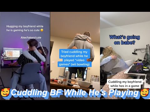 Cuddling  Boyfriend while playing video games | Video Compilation