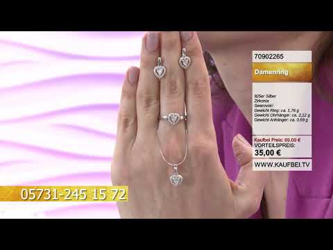 Damenring aus 925 Silber mit Zirkonia Swarovski | Kaufbei Schmuck 70902265