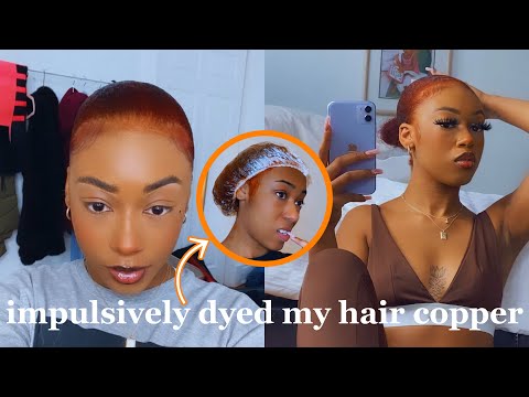 DYING MY NATURAL HAIR COPPER USING LOREAL HICOLOR...