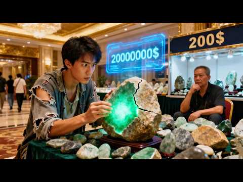Poor guy awakens golden eye system, sees true value! Ordinary stone makes him richest at auction！