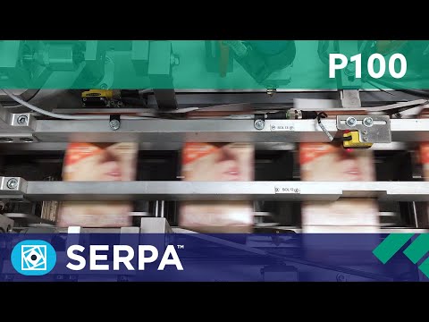 P100 Horizontal Cartoner running two bottles with multiple inserts – Serpa Packaging Solutions