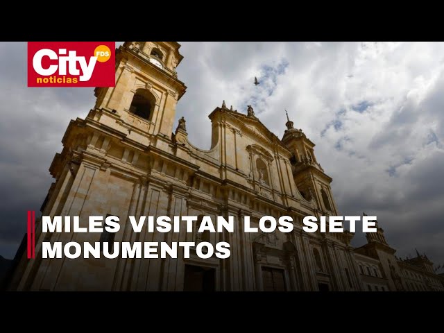 Capitalinos realizan recorrido religioso en Bogotá