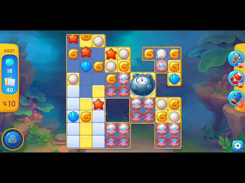 Fishdom. 8487 level no boosters and diamonds. 17 moves