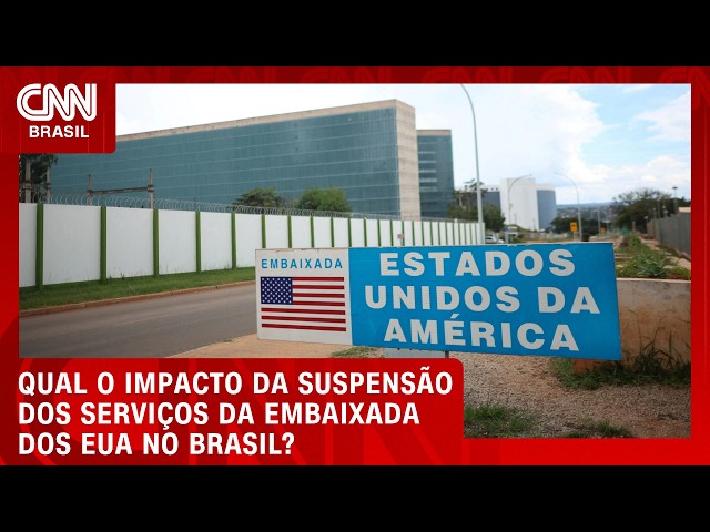 EUA suspendem serviços da embaixada no Brasil; veja análise | CNN 360°