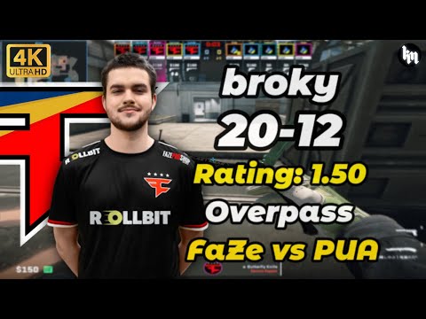 broky (20-12) FaZe vs PUA (Overpass) | StarLadder Budapest Major 2025 #cs2 #broky #faze