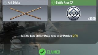Call Of Duty Mobile Earn the Back Stabber Medal twice in MP Matches Task Complete