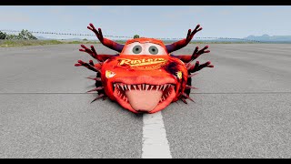 Zombie Lightning McQueen Durability Test BeamNG.drive #beamngdrive #cargameplay #crash