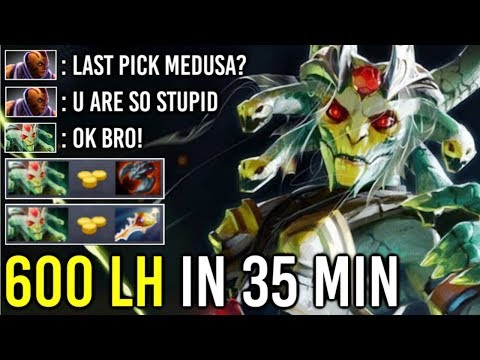 World Record 600 Last Hit in 35 Min Rapier Medusa vs Anti-Mage Hard Counter Crazy Gameplay Dota 2