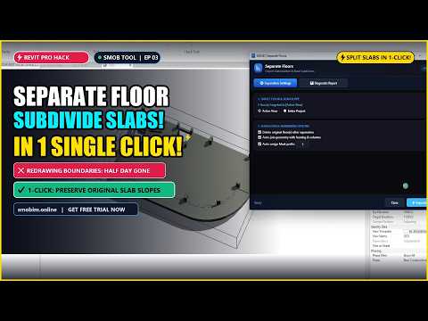 Split Complex Floor Slabs & Pouring Zones in 1 Click (Preserve Slopes & Levels)
