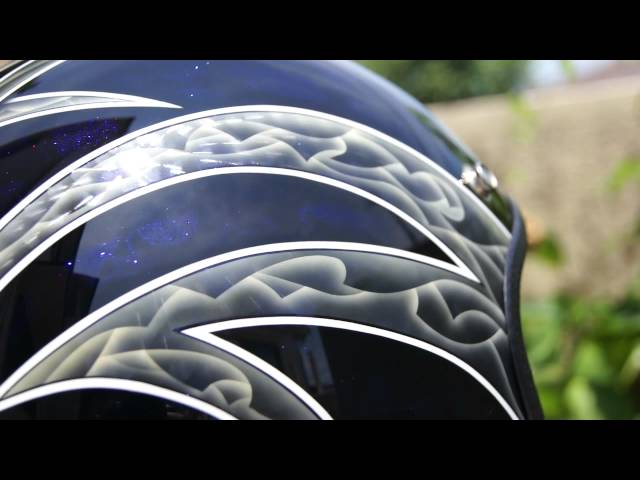 CUSTOMPAINT JET-HELMET Skull Clear spinning