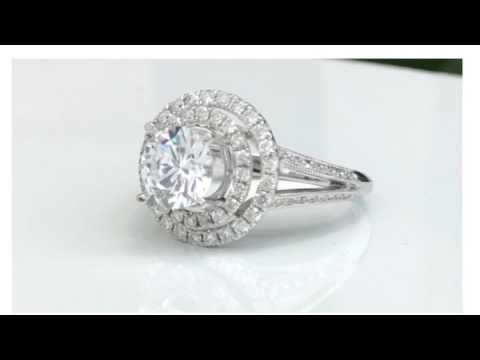 Double Halo Engagement Ring  - When Size Matters