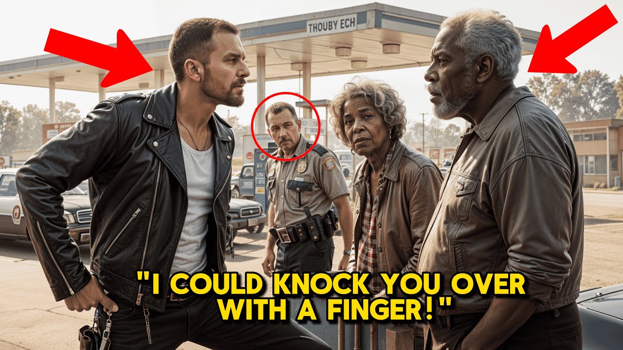 Bikers Bully Elderly Black Couple in Gas Station, Unaware Cop is Watching Them from Behind…