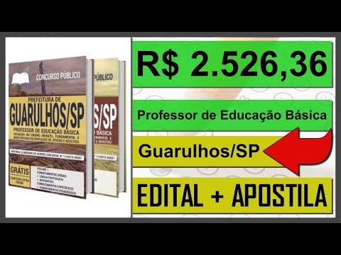 Edital Concurso de Guarulhos SP 2020 - Apostila Para Professor de Educação Básica