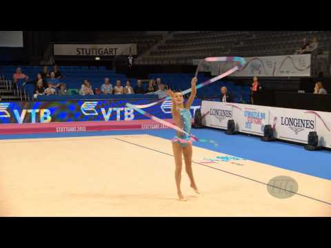 CHUN Song E (KOR) 2015 Rhythmic Worlds Stuttgart - Qualifications Ribbon