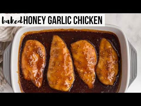 BAKED Honey Garlic Chicken Breasts: SO easy! | The Recipe Rebel