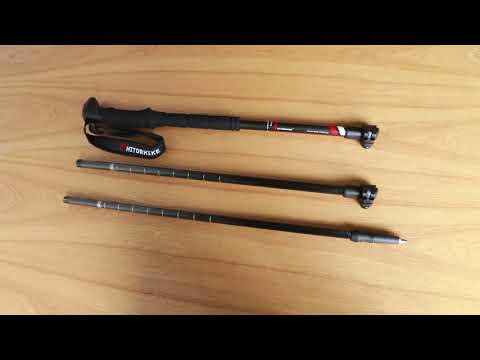 carbon fiber external quick lock Trekking pole hiking telescopic stick nordic walking stick