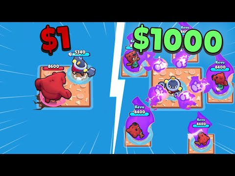 I RATED 1$ vs 1000$ Brawl Stars MINIGAMES