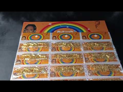 CARTELA ANÉIS DOURADOS PARA TRANÇA COM 24 KITS COM 15UN