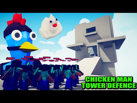 🐔CHICKEN MAN TOWER DEFENCE vs EVERY FACTION - Totally Accurate Battle Simulator TABS