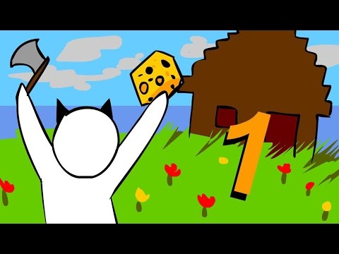 Minecraft for noobs (Cartoon) part 1 "Surviving the first 2 nights"
