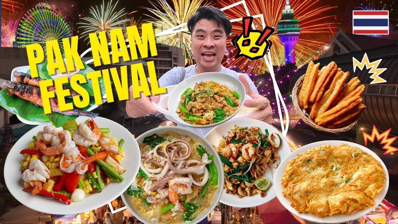 🎡🇹🇭 Pak Nam Festival Samut Prakan - Full Food & Fun Fair Tour