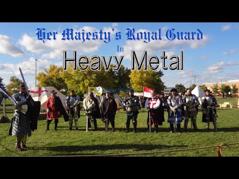 Her Majesty's Royal Guard in Heavy Metal. A music video.  Knights in armored combat.