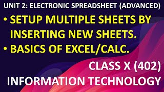 ELECTRONIC SPREADSHEET (ADVANCED) INTRODUCTION | SETUP MULTIPLE SHEETS BY INSERTING NEW SHEET