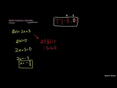 Zerowe funkcji liniowej