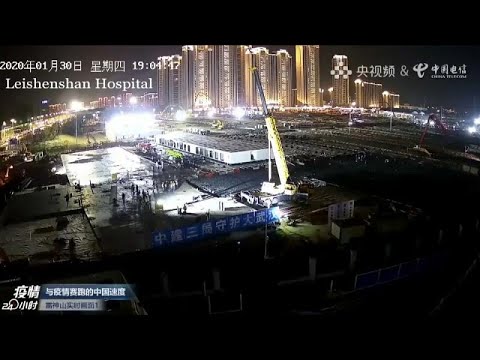 VORHER-NACHHER: Coronavirus-Kliniken in Wuhan aus dem Boden gestampft