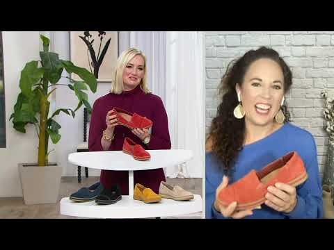 Earth Origins Suede Slip-Ons - Britt on QVC