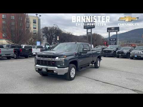 2020 Chevrolet Silverado 3500HD 4WD Crew Cab Long Box LT in Gray for sale at Bannister Chevrolet Penticton in Penticton, BC