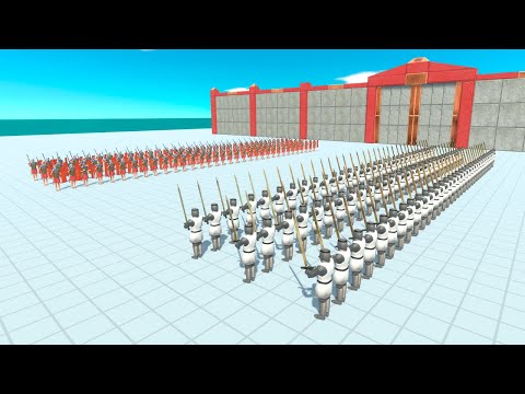 100 vs 100 Romanus vs Every Human Army - Animal Revolt Battle Simulator