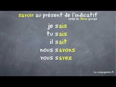 savoir au présent de l'indicatif - La-conjugaison.fr