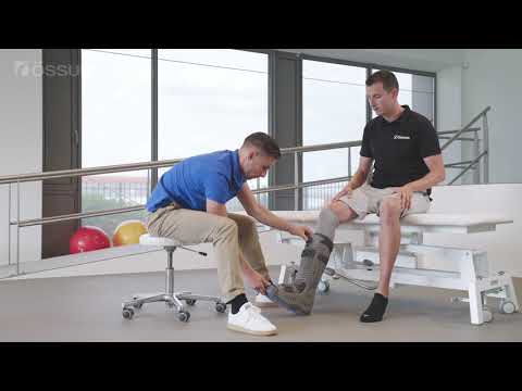 Unisex grey rebuilt ossur rebound pnumatic air walker, 8