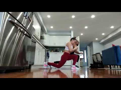 Skater Lunges with a towel