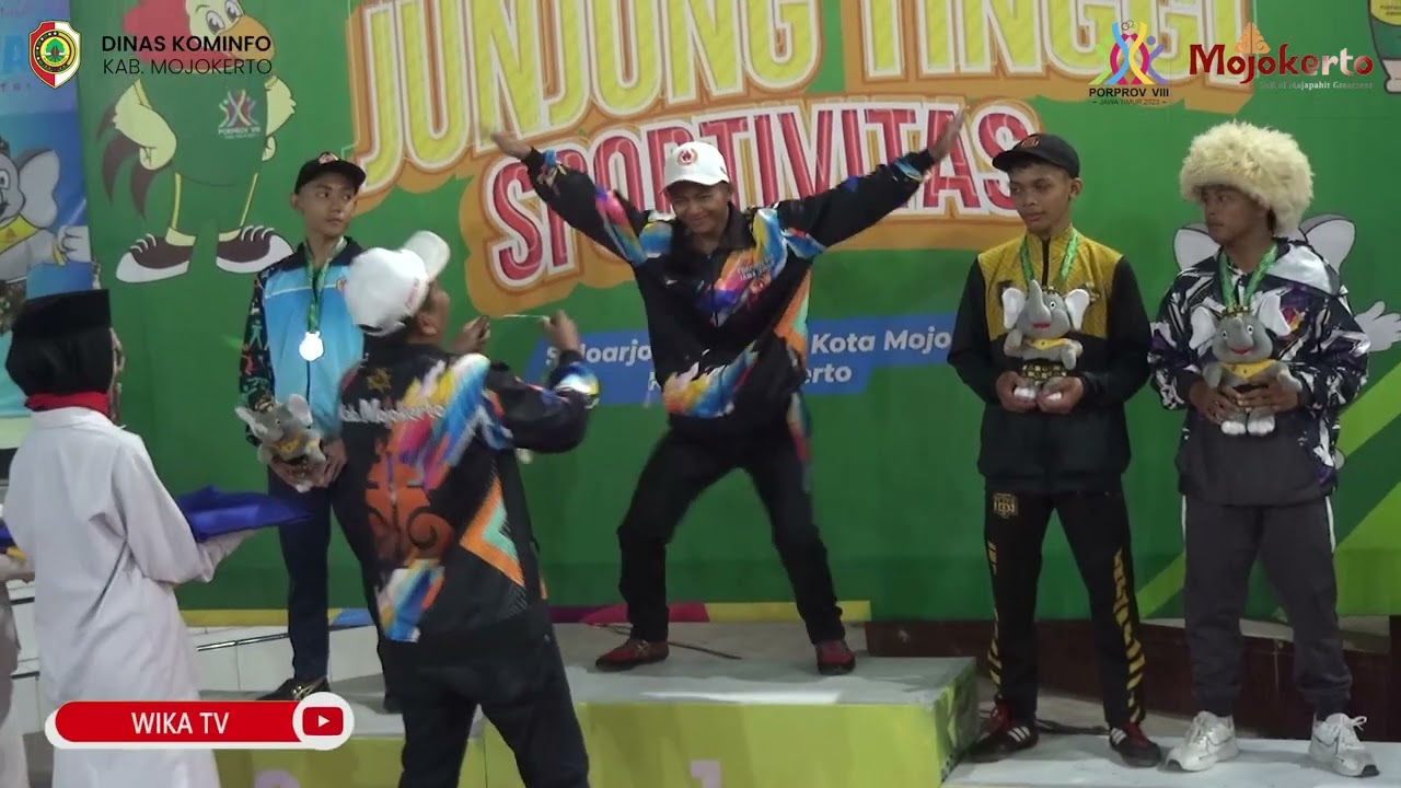 Porprov Jatim VIII/2023 : Kontingen Gulat Kabupaten Mojokerto Sumbang Dua Medali Emas