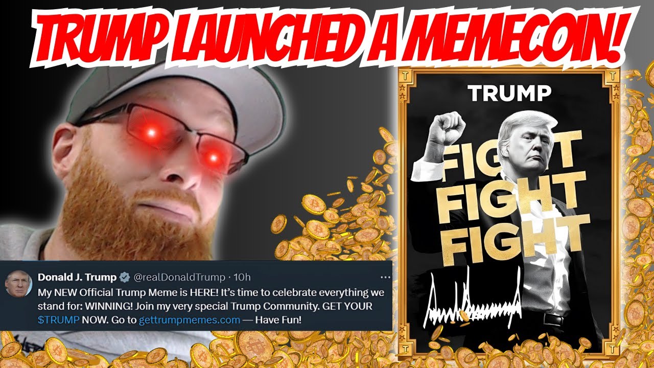 Donald Trump launches his OFFICIAL crypto! 4th biggest memecoin (and it's destroying our bags lol)