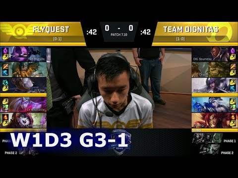 FlyQuest vs Dignitas | Game 1 S7 NA LCS Summer 2017 Week 1 Day 3 | FLY vs DIG G1 W1D3
