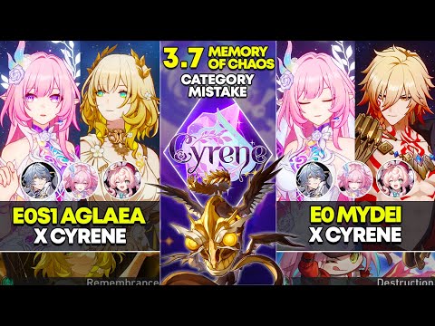E0S1 Aglaea x Cyrene & E0 Mydei x Cyrene | Memory of Chaos 12 | Honkai Star Rail 3.7