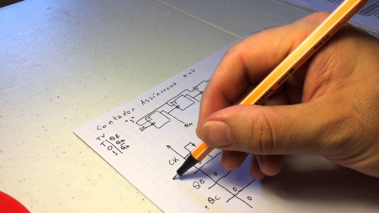23ª a Aula de Eletrônica Digital - Contador Assíncrono Crescente. UP