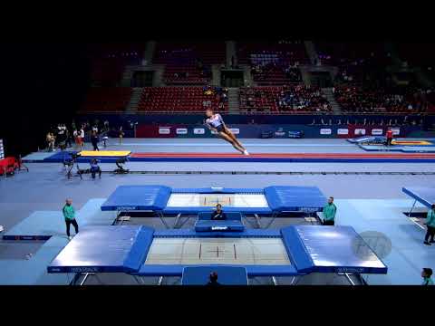 STEVENS Jessica (USA) W - 2022 Trampoline Worlds, Sofia (BUL) - Q Trampoline Exercise 1