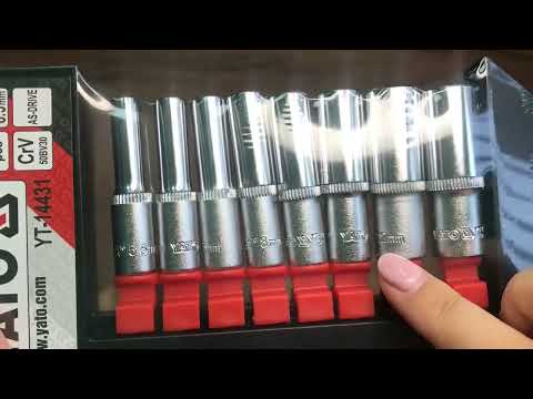 Набор торцевых головок 1/4", М 5,5-13 мм, 8 шт. YATO (YT-14431) Набор торцевых головок 1/4", М 5,5-13 мм, 8 шт. YATO (YT-14431)