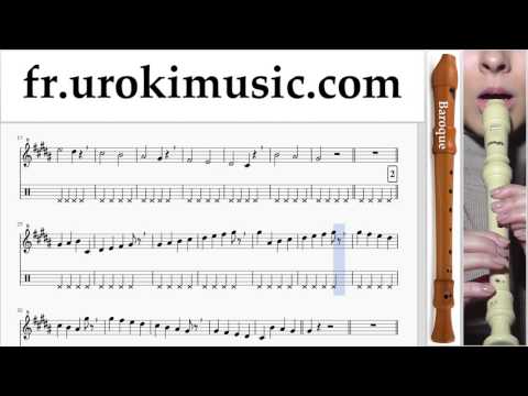 Cours de Flute à bec (B.) Maître Gims - Tout donner Tuto Partitions Partie#1 um-a829