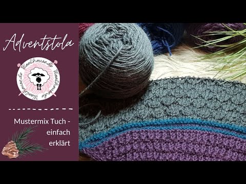 Mustermixtuch / Adventstola / Rautenmuster stricken /Teil 4