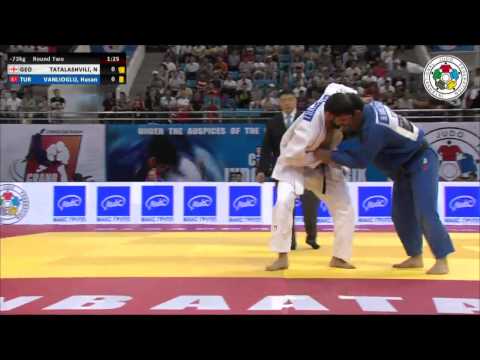 Nugzari TATALASHVILI (GEO) Vs Hasan VANLIOGLU (TUR) - Judo Grand Prix Ulaanbaatar 2014 [-73kg]