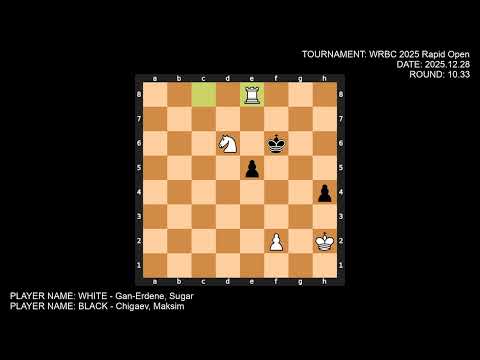 FIDE World Rapid & Blitz Championships 2025 | Rapid Open 31+ - Round 10 - All Games with Analysis