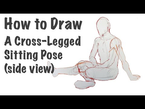 How to Draw a Cross-Legged Sitting Pose (from the side)